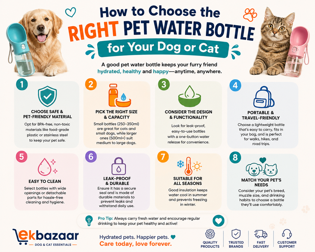 How to Choose the Right Pet Water Bottle for Your Dog or Cat