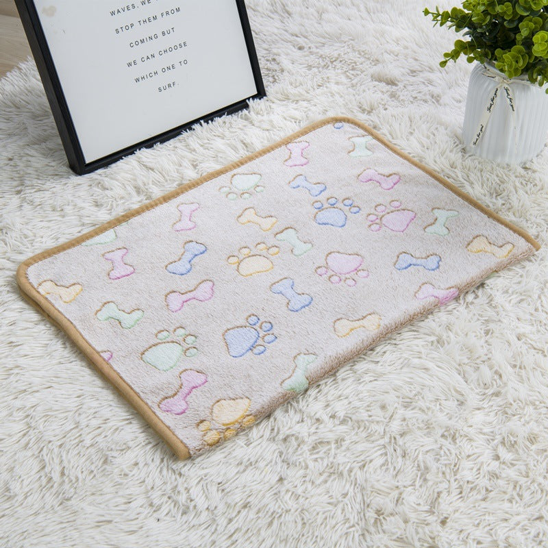 Soft Flannel Pet Blanket for Dogs & Cats – Cozy Warm Pet Sleeping Mat for Bed, Sofa, Crate & Travel