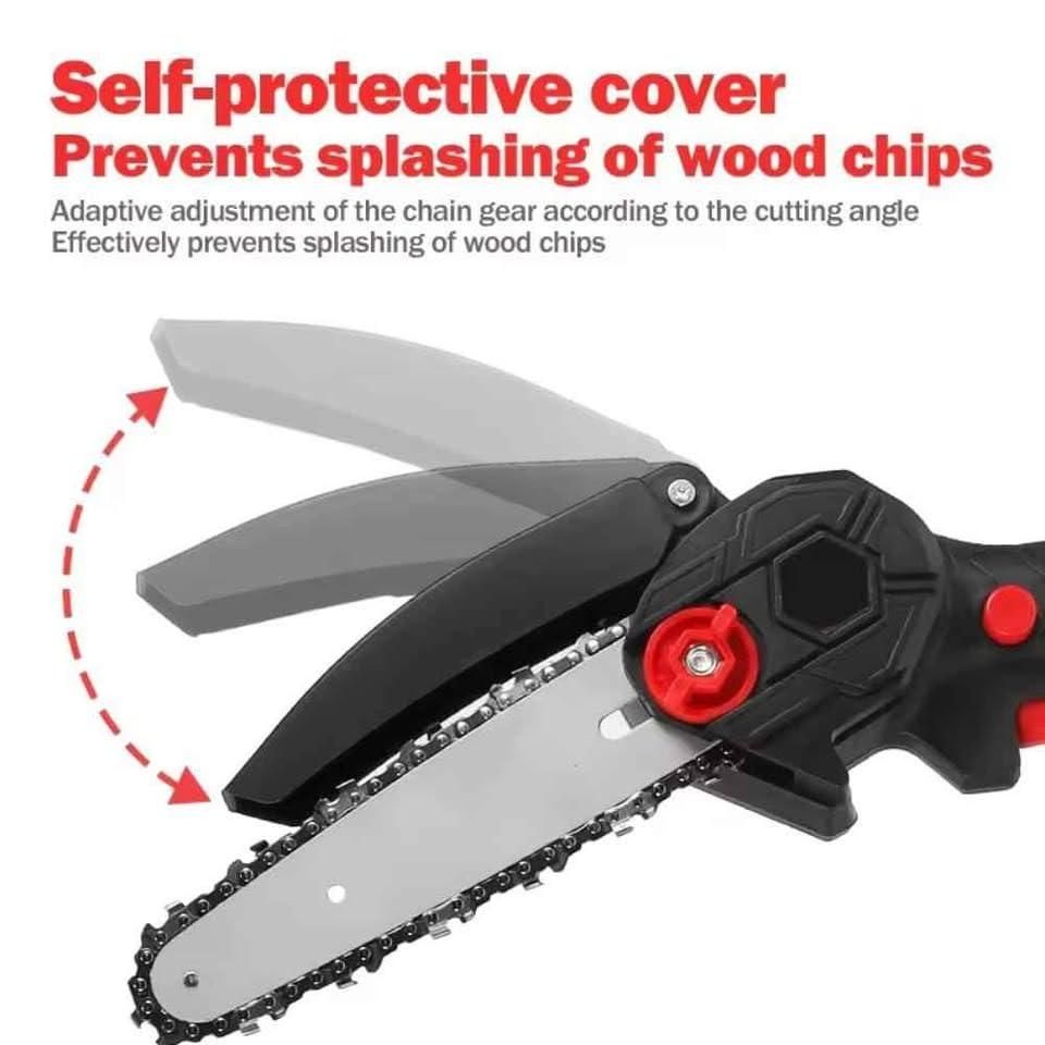 Cordless Battery Powered Electric Chainsaw | Portable Tree Trimming & Wood Cutting Tool