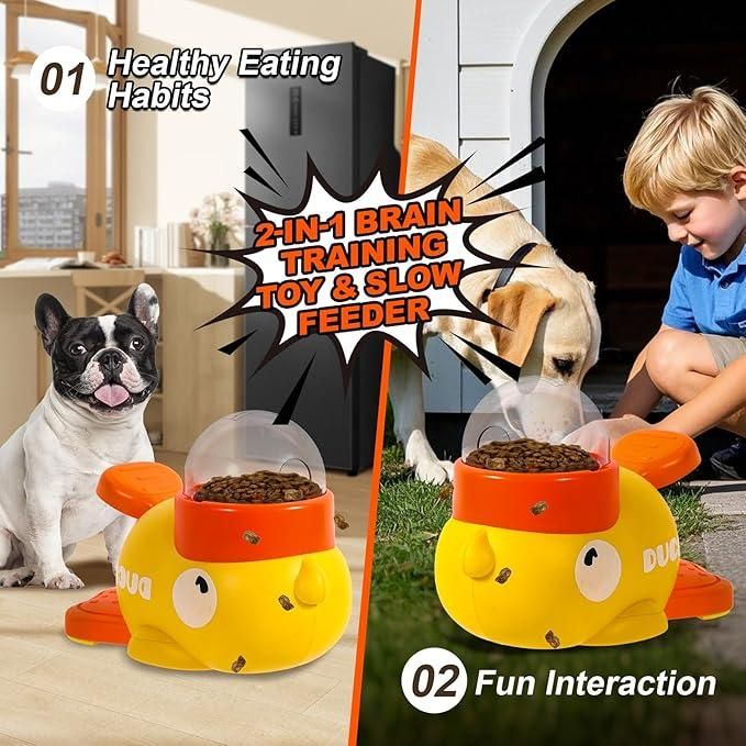 Interactive Pet Feeder Bowl – Dog Puzzle Food Dispenser for Slow Feeding & Mental Stimulation