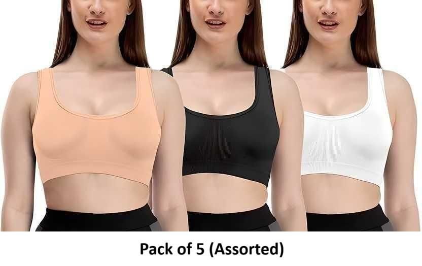 Women’s Multicolor Air Bra Pack of 5 | Cotton Comfortable Daily Wear Bras