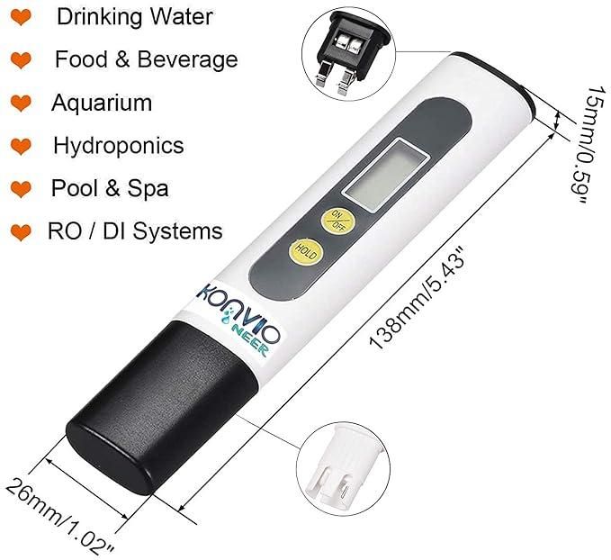 Water TDS Meter Tester – Digital Water Quality Tester 0–990ppm High Accuracy