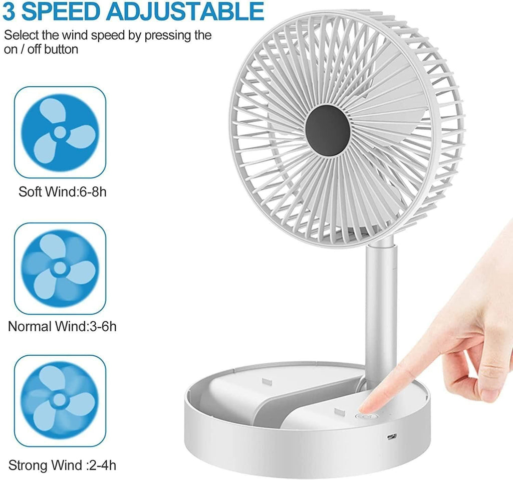 Powerful Rechargeable Table Fan | Portable Desk Fan for Home & Office