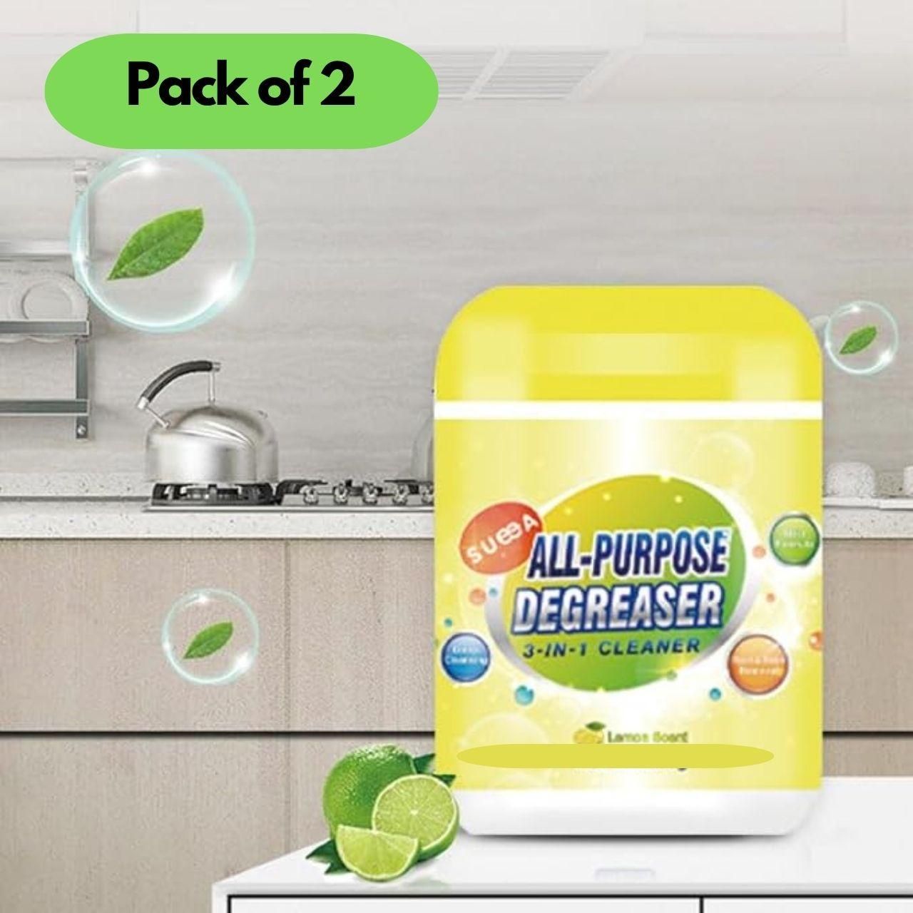 All Purpose Degreaser 3 in 1 Cleaner 200 gm (Pack of 2) – Powerful Multi-Surface Kitchen & Home Grease Remover