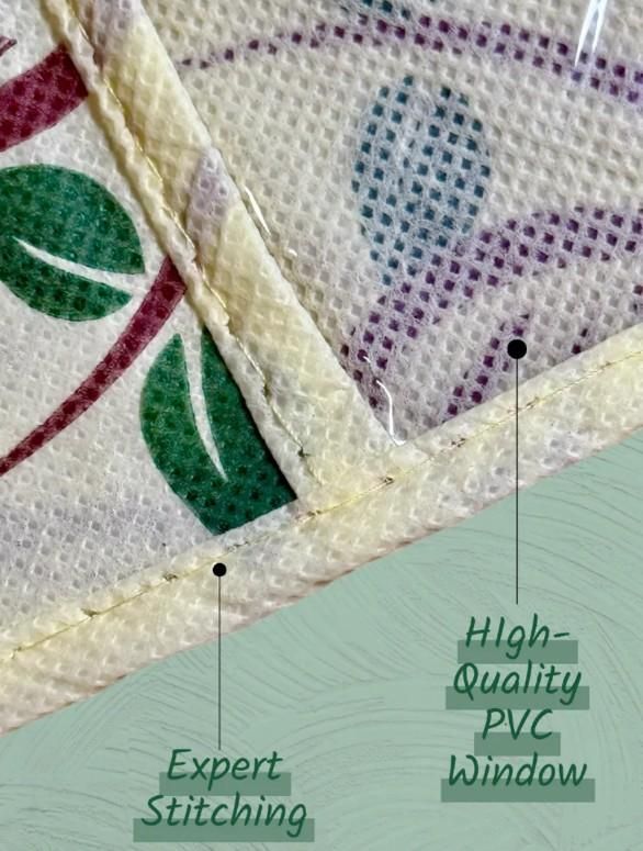 Flower Printed Saree Cover Pack of 3/6 | Non Woven PVC Zip Storage Bag