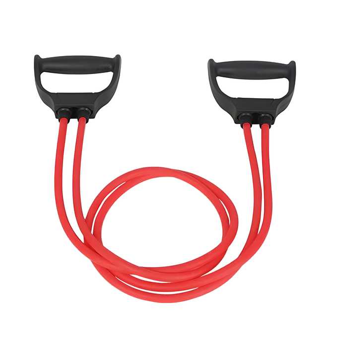 Natural Rubber Resistance Tube with Handles – Toning & Strength Training Band for Home Workout (46–55 Inch)