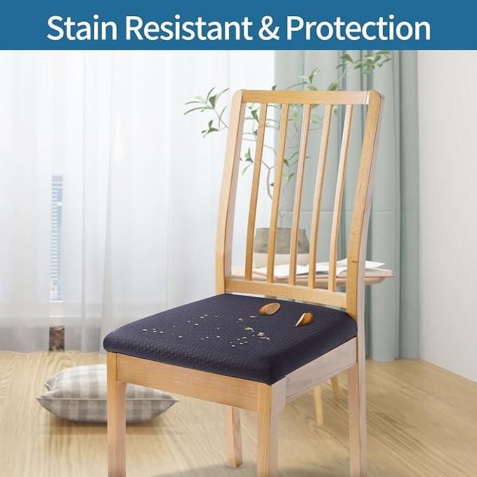 Chair Seat Covers Pack of 2-14 | Stretchable Dustproof Dining Chair Protector