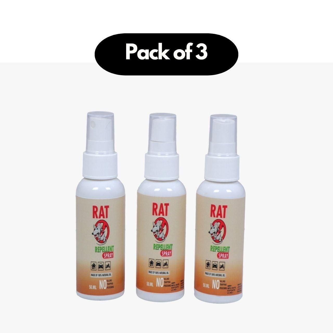 Rat Repellent Spray 50ML (Pack of 3) – Natural Anti-Rat & Rodent Repellent Liquid
