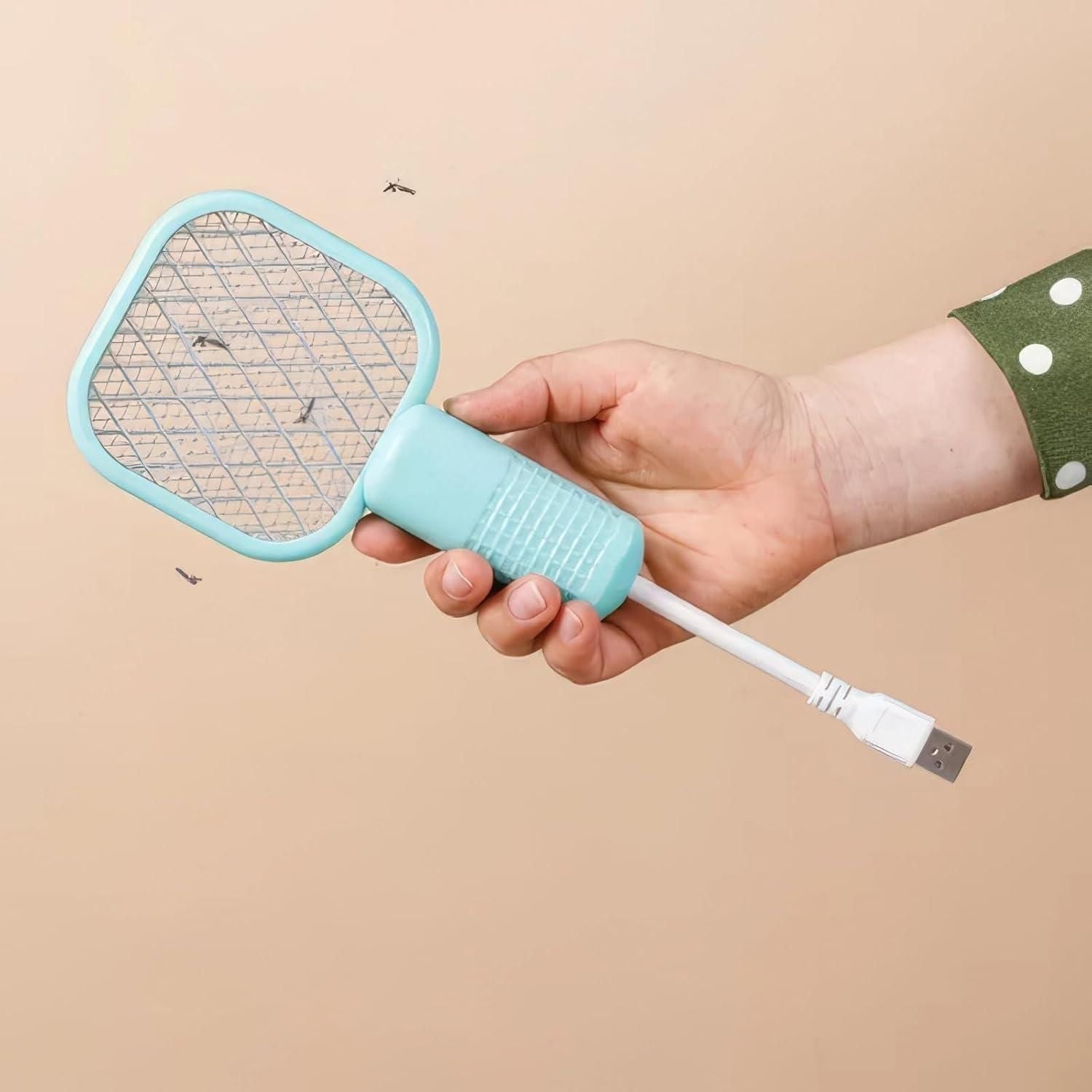 Mini Mosquito Killer Racquet Lamp 2 in 1 | USB Rechargeable Bug Zapper