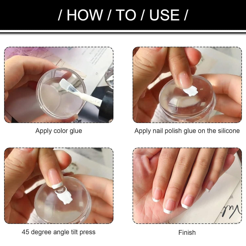 Silicone Nail Stamper – Clear Jelly Nail Art Tool for Perfect Designs