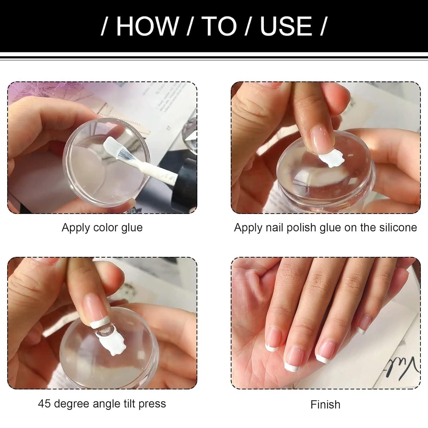Silicone Nail Stamper – Clear Jelly Nail Art Tool for Perfect Designs