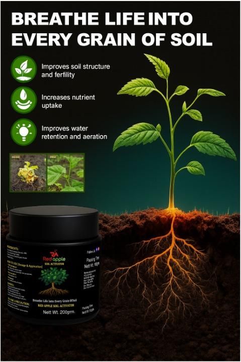 Soil Activator 100gm Potassium Humate Fertilizer | Water Soluble Plant Nutrient