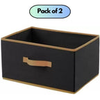 Multifunctional Fabric Storage Drawer Basket Pack of 2 | Foldable Organizer Box