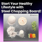 Stainless Steel Chopping Board 35x31cm | Non-Porous Kitchen Cutting Board