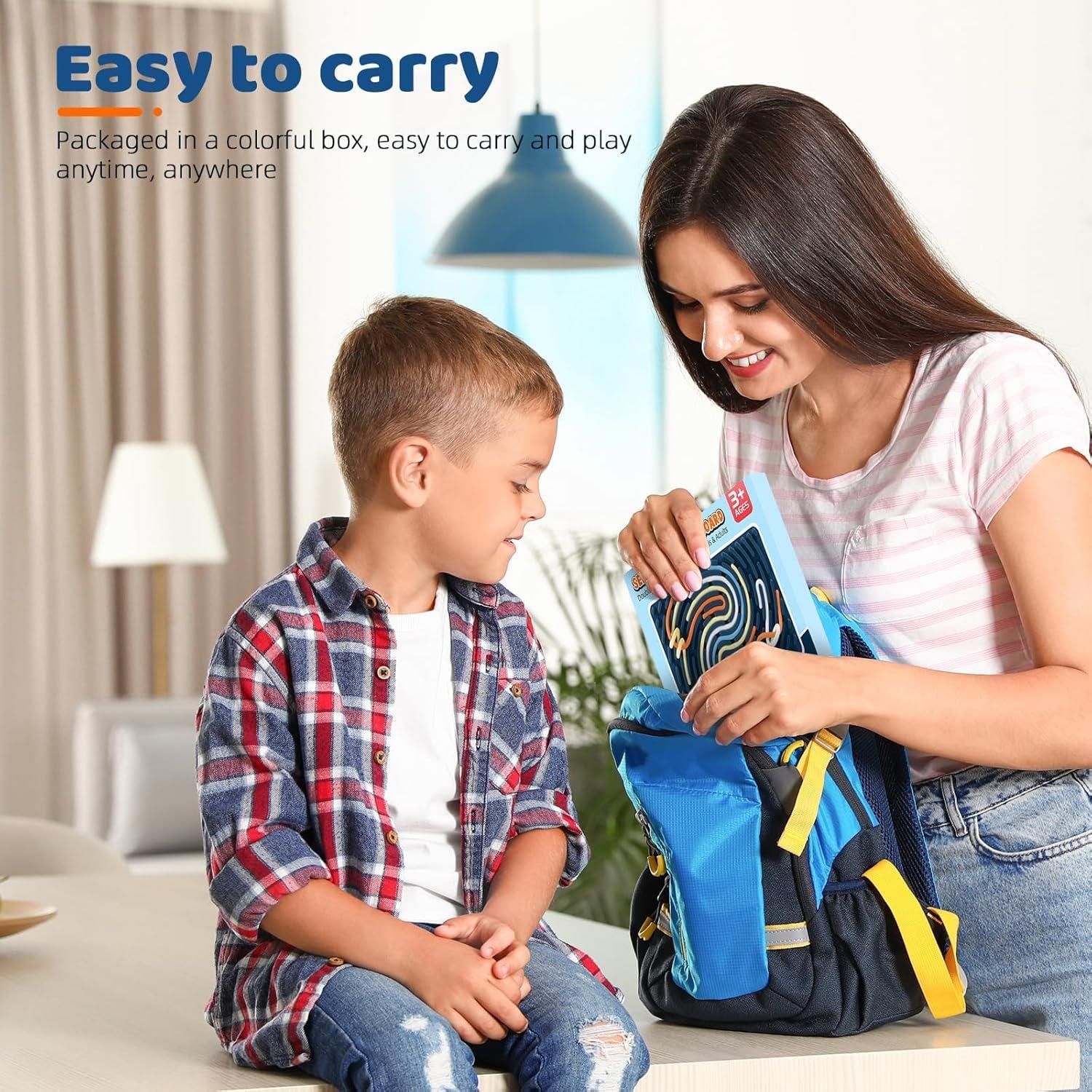 Double-Sided Silicone Montessori Sensor Activity Board – Educational Sensory Toy for Toddlers