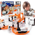 Astronaut Spaceship Track Set for Kids – Flexible Outer Space Magic Race Track Toy with Shuttle Car