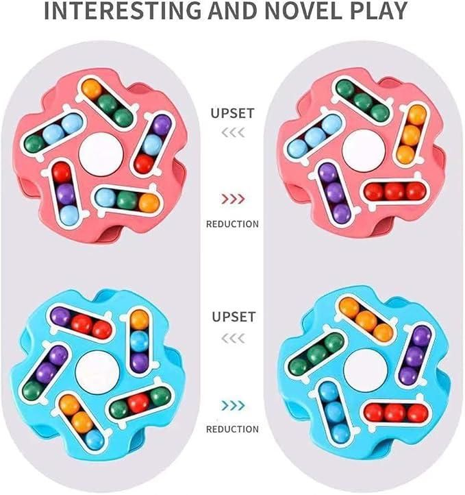 Magic Bean Cube Spinner Fidget Toy – Rotating Sensory Stress Relief Toy for Kids & Adults