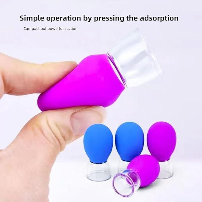 Vacuum Pressure Massage Cup (Pack of 2) – Face Lifting & Deep Tissue Cupping Therapy Tool