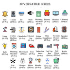 3D Premium Switch Stickers (149 PCS) – Decorative Glow Switch Board Vinyl Stickers