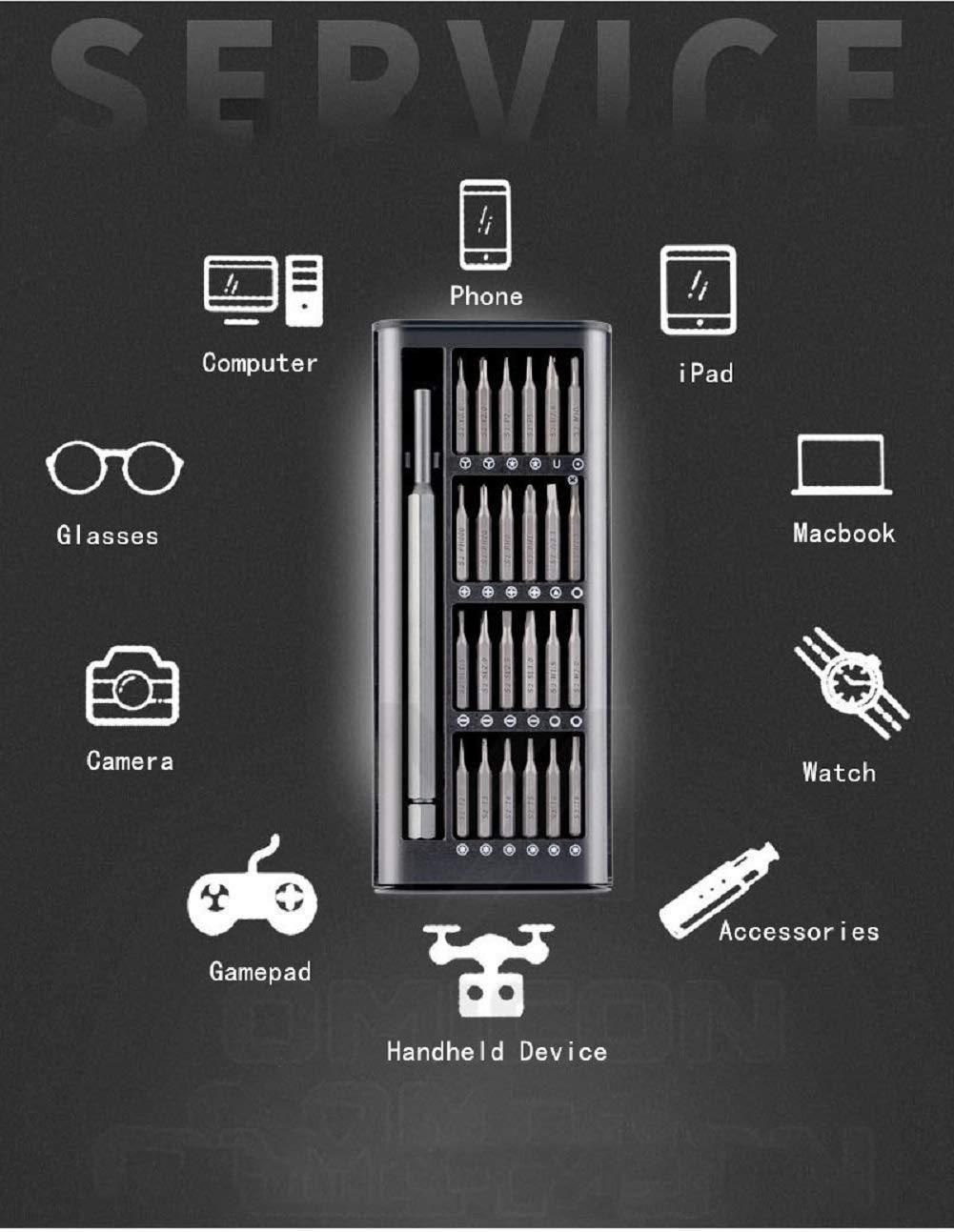 24 in 1 Mini Screwdriver Set with Case, Small Flathead Magnetic Screwdriver Kit for Electronics, PC, Watches, Glasses, Phones, Jewelry