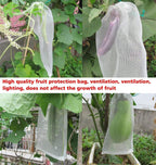 Fruit Protection Bags with Drawstring Pack of 25 | Nylon Mesh Plant Cover