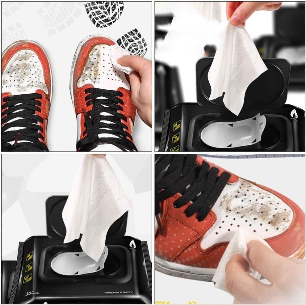Natural Sneaker & Shoe Cleaner Wipes (80 Pack) | Disposable Shoe Cleaning Wipes for White Shoes