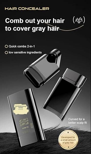 2-in-1 Hair Dye Touch-Up Comb 20gm (Black) – Instant White Hair Coverage, Waterproof & Portable