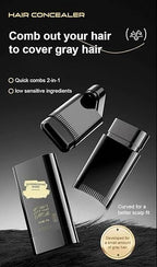 2-in-1 Hair Dye Touch-Up Comb 20gm (Black) – Instant White Hair Coverage, Waterproof & Portable