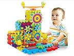 Battery Operated 81pcs Rotating Building Blocks with Gears | Motorized STEM Learning Toy for Kids