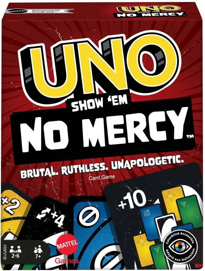 UNO Show ’em No Mercy Card Game – Extreme Stacking Family Party Game with Action Cards