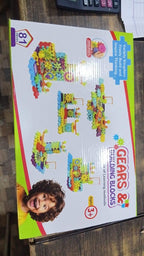 Battery Operated 81pcs Rotating Building Blocks with Gears | Motorized STEM Learning Toy for Kids
