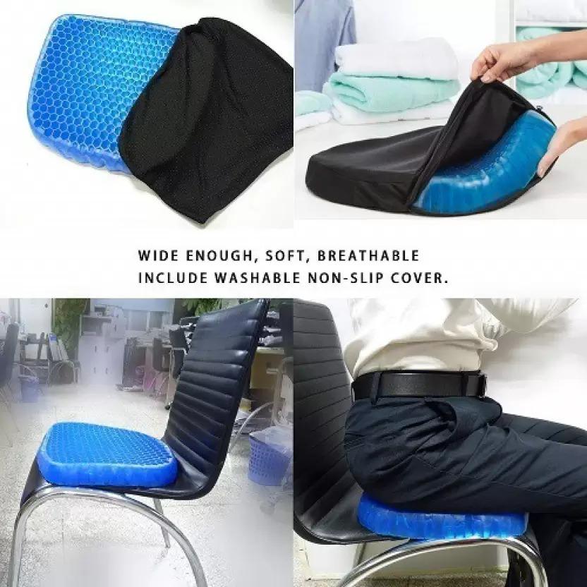 Gel Orthopedic Seat Cushion for Office Chair & Wheelchair | Coccyx & Back Pain Relief Pad