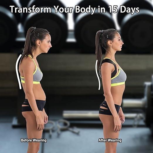 Shoulder & Back Straightener Posture Corrector Belt – Elastic Spine Support Brace for Men & Women