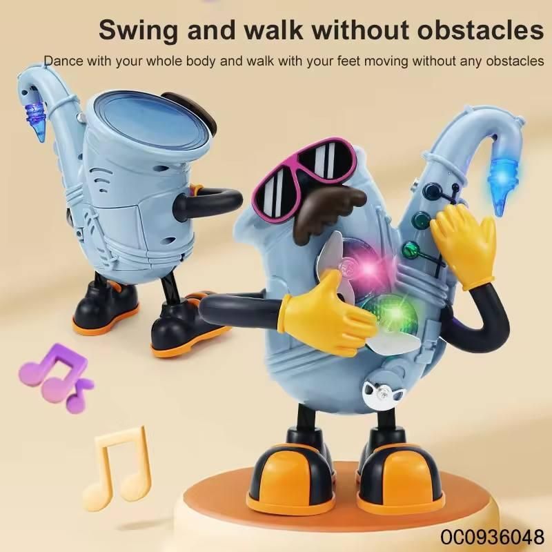 Robotic Dancing Mr. Rock Musical Saxophone Toy with 3D Lights & Sound | Interactive Dancing Toy for Kids