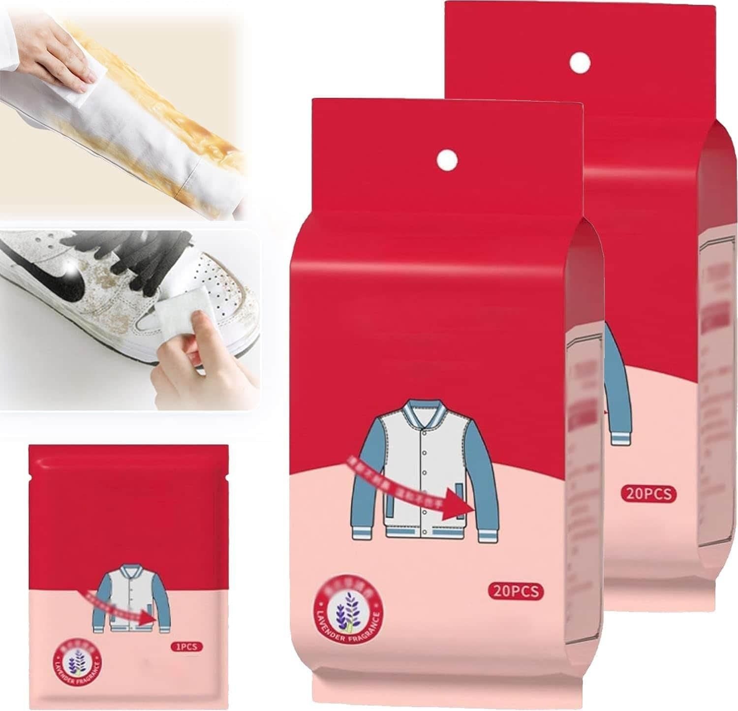 Stain Removal Wet Wipes for Clothes | Multi-Functional No Wash Cleaning Wipes