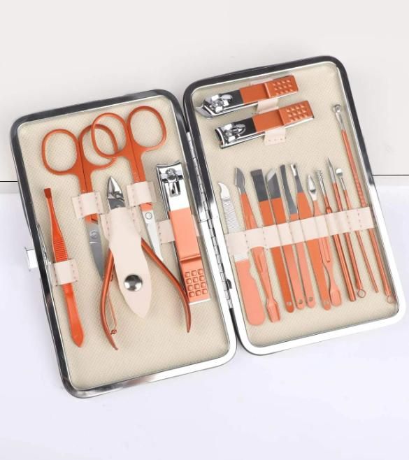 18-in-1 Manicure Pedicure Nail Tool Set for Women – Professional Travel Nail Clipper & Mani-Pedi Kit
