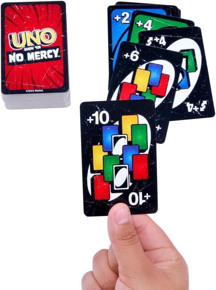 UNO Show ’em No Mercy Card Game – Extreme Stacking Family Party Game with Action Cards