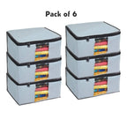 Saree Cover Pack of 6 – Non Woven Wardrobe Storage Bags with Zip & Window