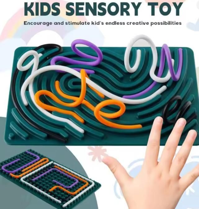 Double-Sided Silicone Montessori Sensor Activity Board – Educational Sensory Toy for Toddlers