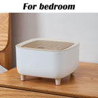 Classy Desktop Push Button Trash Bin | Mini Tabletop Dustbin with Lid