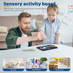 Double-Sided Silicone Montessori Sensor Activity Board – Educational Sensory Toy for Toddlers