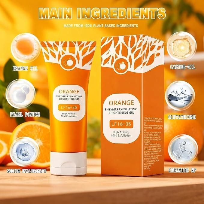 Orange Enzymes Exfoliating Brightening Gel 100g – Deep Pore Cleanser & Skin Brightening Gel
