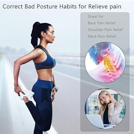 Shoulder & Back Straightener Posture Corrector Belt – Elastic Spine Support Brace for Men & Women
