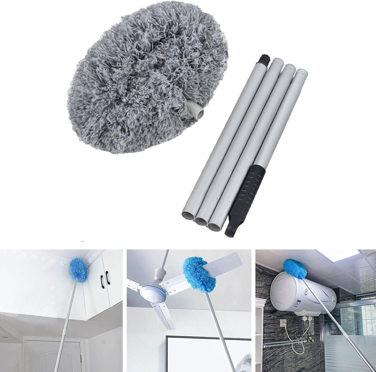 Washable Ceiling Fan Cleaner Duster with Long Handle 140cm | Reusable Fan Cleaning Brush