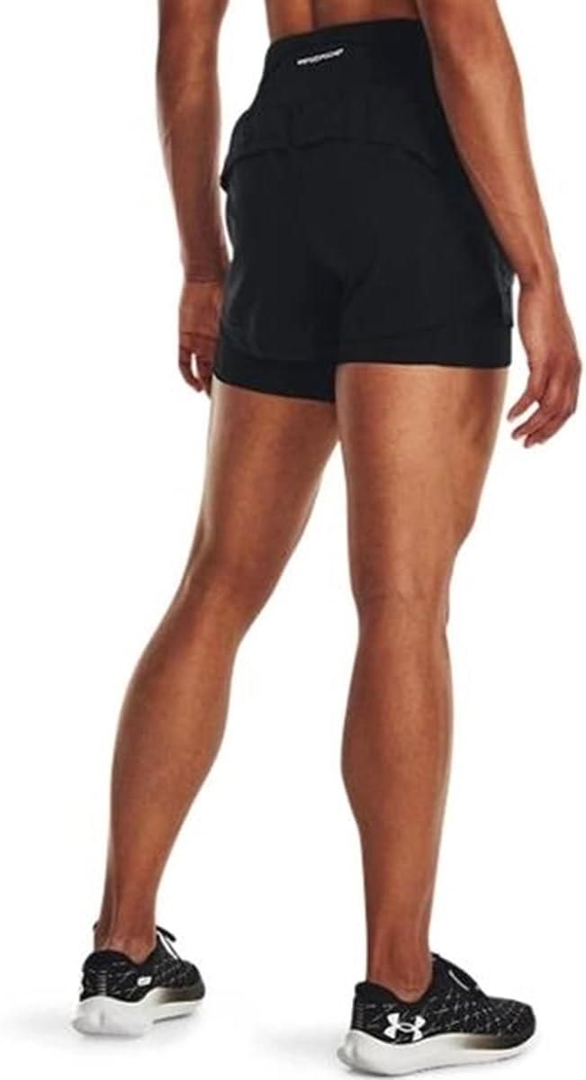 Running 2 In 1 Slim Fit Shorts for Men | Black Sports Gym Fitness Shorts