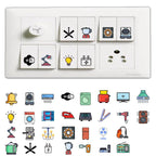 3D Premium Switch Stickers (149 PCS) – Decorative Glow Switch Board Vinyl Stickers
