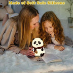 Cute Panda Night Light Lamp for Kids | 7 Color Touch Silicone LED Nursery Bedside Lamp