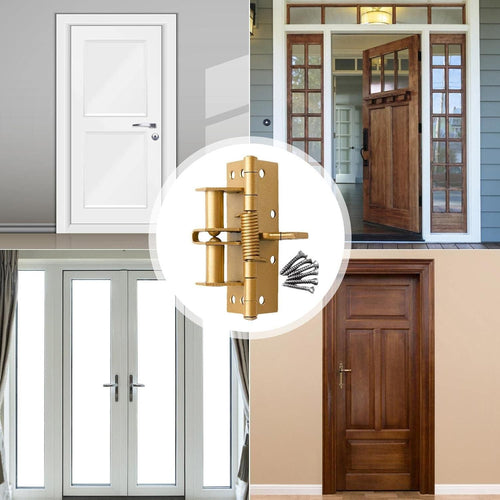 3 in 1 Automatic Door Hinge Lock | Self Closing Heavy Duty Iron Door Lock