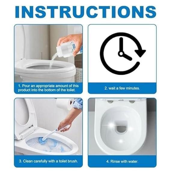 Toilet Active Oxygen Cleaner Pack of 3 – Powerful Toilet Bowl Cleaning Powder