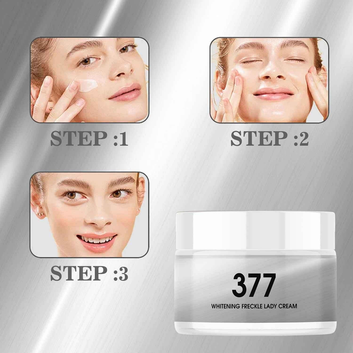 377 Whitening Freckle Lady Cream 100g (Pack of 2) – Dark Spot Removal & Brightening Face Cream for All Skin Types